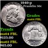 Image 1 : 1949-p Franklin Half Dollar 50c Grades Choice Unc FBL