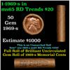 Image 1 : Shotgun Lincoln 1c roll, 1969-s 50 pcs Bank Wrapper.