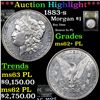 Image 1 : ***Auction Highlight*** 1883-s Morgan Dollar $1 Graded Select Unc+ PL BY USCG (fc)