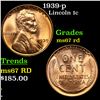 Image 1 : 1939-p Lincoln Cent 1c Grades GEM++ Unc RD