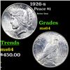 Image 1 : 1926-s Peace Dollar $1 Grades Choice Unc