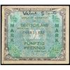 Image 3 : 1944 Germany Allied Military Currency 1/2 Mark Note P# 191a Grades Select AU