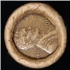 Image 2 : Mixed small cents 1c orig shotgun roll, 1917-s Wheat Cent, 1899 Indian Cent other end, Brinks Wrappe