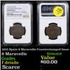 Image 1 : NGC 1655 Spain 8 Maravedis Counterstamped Issue Graded f details By NGC