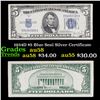 Image 1 : 1934D $5 Blue Seal Silver Certificate Grades Choice AU/BU Slider