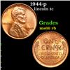 Image 1 : 1944-p Lincoln Cent 1c Grades GEM+ Unc RB
