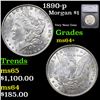 Image 1 : 1890-p Morgan Dollar $1 Graded ms64+ By SEGS