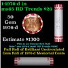 Image 1 : Shotgun Lincoln 1c roll, 1976-d 50 pcs Bank Wrapper.
