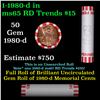 Image 1 : Shotgun Lincoln 1c roll, 1980-d 50 pcs Bank Wrapper.