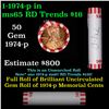 Image 1 : Shotgun Lincoln 1c roll, 1974-d 50 pcs Bank Wrapper.