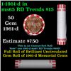 Image 1 : Shotgun Lincoln 1c roll, 1961-d 50 pcs Bank Wrapper.