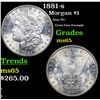 Image 1 : 1881-s Morgan Dollar $1 Grades GEM Unc