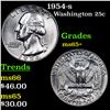 Image 1 : 1954-s Washington Quarter 25c Grades GEM+ Unc