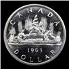 Image 3 : 1963 Canada Dollar $1 Graded ms67 PL BY SEGS