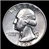 Image 2 : 1942-p Washington Quarter 25c Grades Choice AU/BU Slider