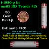 Image 1 : Shotgun Lincoln 1c roll, 1980-p 50 pcs Bank Wrapper.