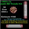 Image 1 : Shotgun Lincoln 1c roll, 1968-s 50 pcs Bank Wrapper.