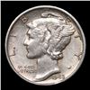 Image 2 : 5x 1941-1945 Silver Mercury 10c, XF/BU Grade Mercury Dime 10c