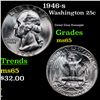 Image 1 : 1946-s Washington Quarter 25c Grades GEM Unc