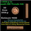 Image 1 : Shotgun Lincoln 1c roll, 1954-p 50 pcs Bank Wrapper.