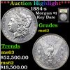Image 1 : ***Auction Highlight*** 1884-s Morgan Dollar $1 Grades Select Unc By USCG (fc)