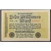 Image 2 : 1923 Germany (Weimar Republic) 10 Million Marks Banknote - Post-WWI Hyperinflation Currency P# 106a 