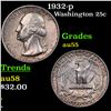 Image 1 : 1932-p Washington Quarter 25c Grades Choice AU