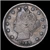 Image 2 : 1908 Liberty Nickel 5c Grades f, fine