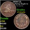 Image 1 : 1858 LL Flying Eagle Cent 1c Grades vf details