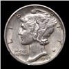 Image 8 : 5x 1942-1945 Silver Mercury 10c, XF/BU Grade Mercury Dime 10c