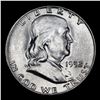 Image 2 : 1952-p Franklin Half Dollar 50c Grades Choice+ Unc