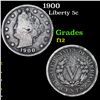 Image 1 : 1900 Liberty Nickel 5c Grades f, fine