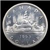 Image 3 : 1965 Small Beads, Pointed 5 Canada Dollar $1 Grades GEM Unc PL