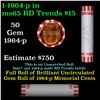 Image 1 : Shotgun Lincoln 1c roll, 1964-p 50 pcs Bank Wrapper.