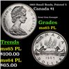 Image 1 : 1965 Small Beads, Pointed 5 Canada Dollar $1 Grades GEM Unc PL
