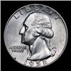 Image 2 : 1958-d Washington Quarter 25c Grades GEM Unc