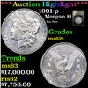 Image 1 : ***Auction Highlight*** 1901-p Morgan Dollar $1 Graded Select Unc BY USCG (fc)