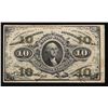 Image 2 : US Fractional Currency 10c Third Issue fr-1255 Washington Bust Green Reverse Grades vf+