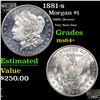 Image 1 : 1881-s Morgan Dollar $1 Grades Choice+ Unc