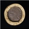 Image 3 : Mixed small cents 1c orig shotgun roll, 1918-d Wheat Cent, 1863 Indian Cent other end, Brinks Wrappe
