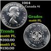 Image 1 : 1964 Canada Dollar $1 Grades GEM+ UNC PL