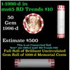 Image 1 : Shotgun Lincoln 1c roll, 1996-d 50 pcs Bank Wrapper.