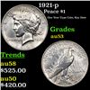 Image 1 : 1921-p Peace Dollar $1 Grades Select AU
