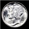 Image 2 : 1943-p Mercury Dime 10c Grades GEM++ Unc