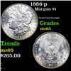 Image 1 : 1886-p Morgan Dollar $1 Grades GEM Unc