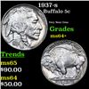 Image 1 : 1937-s Buffalo Nickel 5c Grades Choice+ Unc