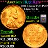 Image 1 : ***Auction Highlight*** 1937-d Lincoln Cent Near TOP POP! 1c Graded ms67+ rd BY SEGS (fc)