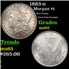 Image 1 : 1883-o Morgan Dollar $1 Grades GEM Unc