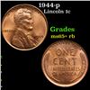 Image 1 : 1944-p Lincoln Cent 1c Grades Gem+ Unc RB