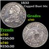 Image 1 : 1832 Capped Bust Half Dollar 50c Grades xf